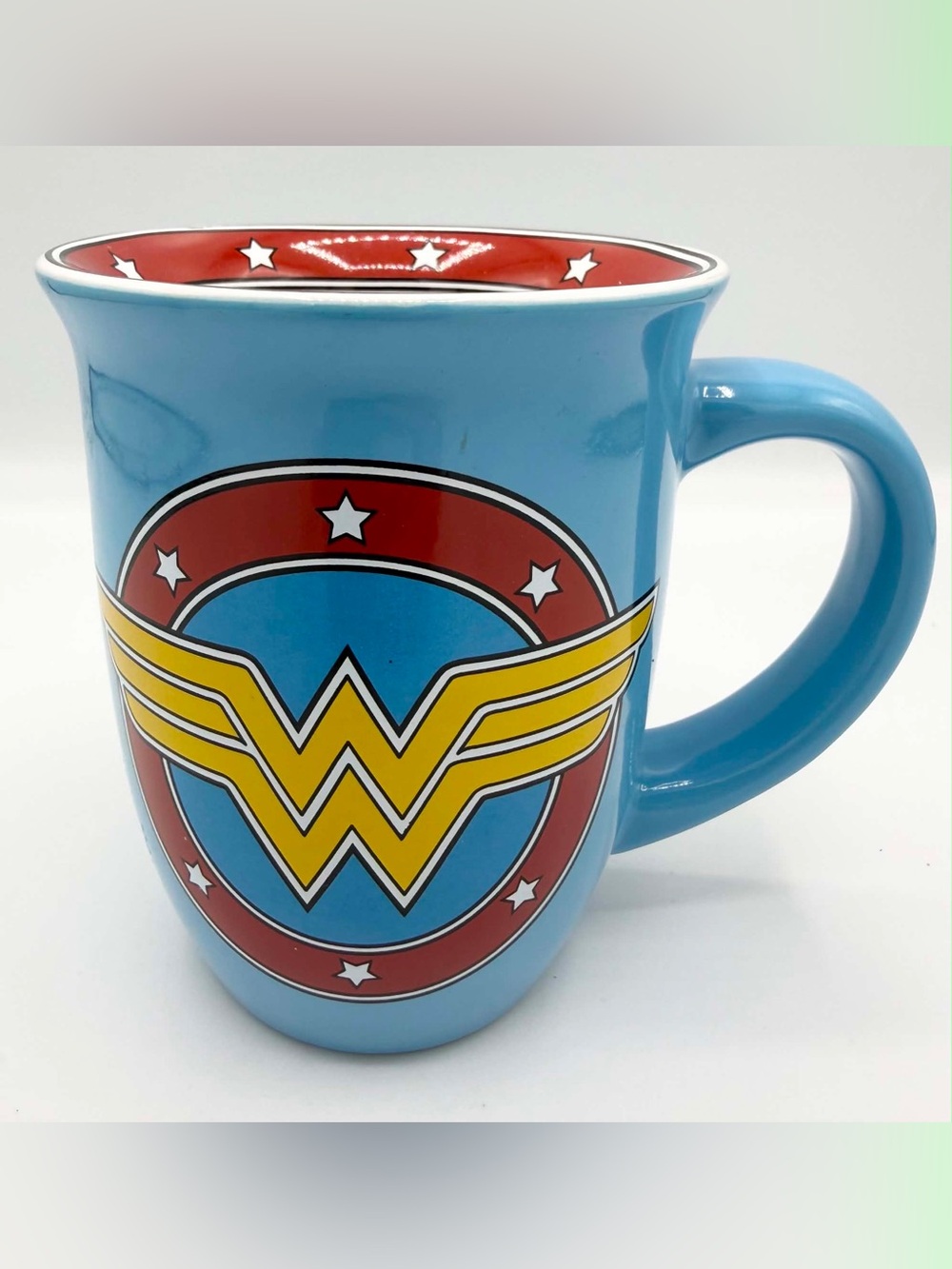 DC COMICS WONDER WOMAN BLUE LARGE COFFEE Mug 16 oz. with Handle
